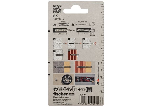 Packaging: "fischer SX 14 x 70 S K NV"
