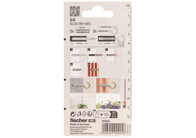 Packaging: "fischer anchor RHM 63 with round hook"
