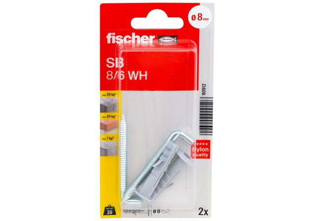 Συσκευασία: "fischer SB 8/6 Βύσμα με γωνία σε blister"