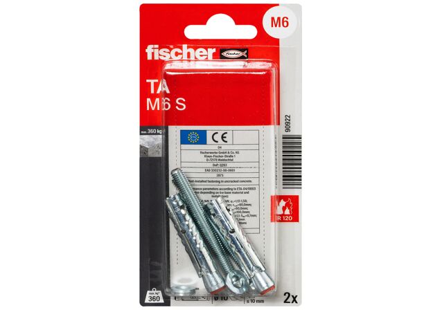 Συσκευασία: "fischer TA M6 S/10 Εκτονούμενο αγκύριο βαρέως τύπου σε blister"