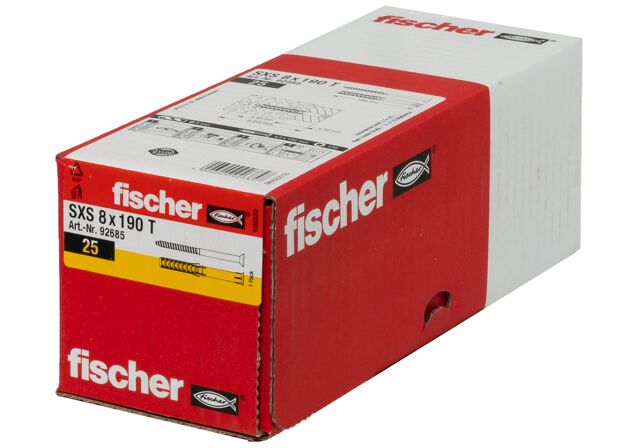 Packaging: "fischer Frame fixing SXS 8 x 190 T"