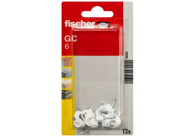 Packaging: "fischer kabelclip GC 6 K wit"