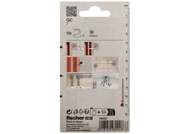 Packaging: "fischer kabelclip GC 7 K wit"