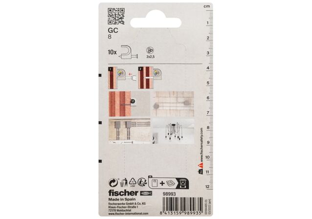 Packaging: "fischer kabelclip GC 8 K wit"