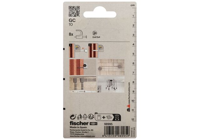 Packaging: "fischer kabelclip GC 10 K wit"