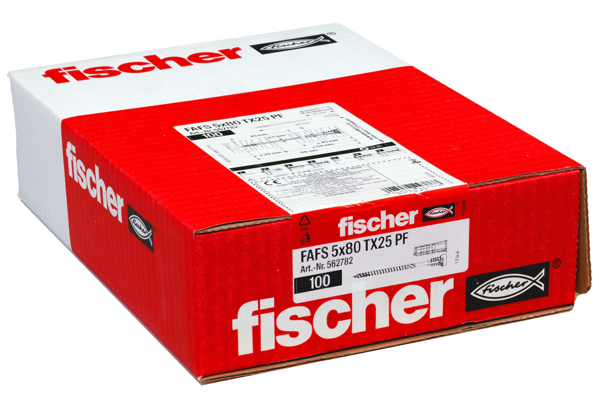 Packaging: "fischer adjustable screw FAFS 5 x 80 TX25 PF"