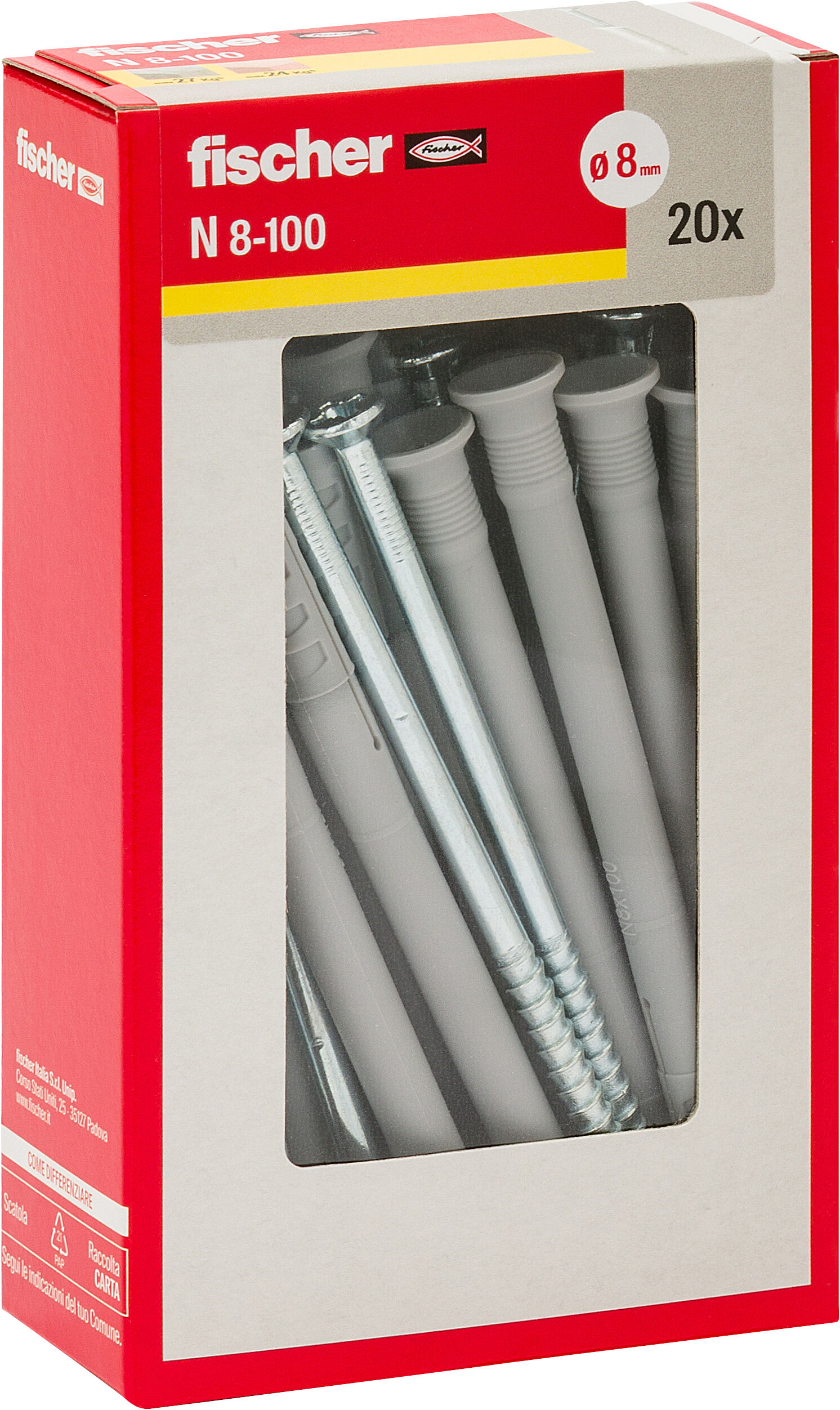 Confezione: "N 8x100 Y"