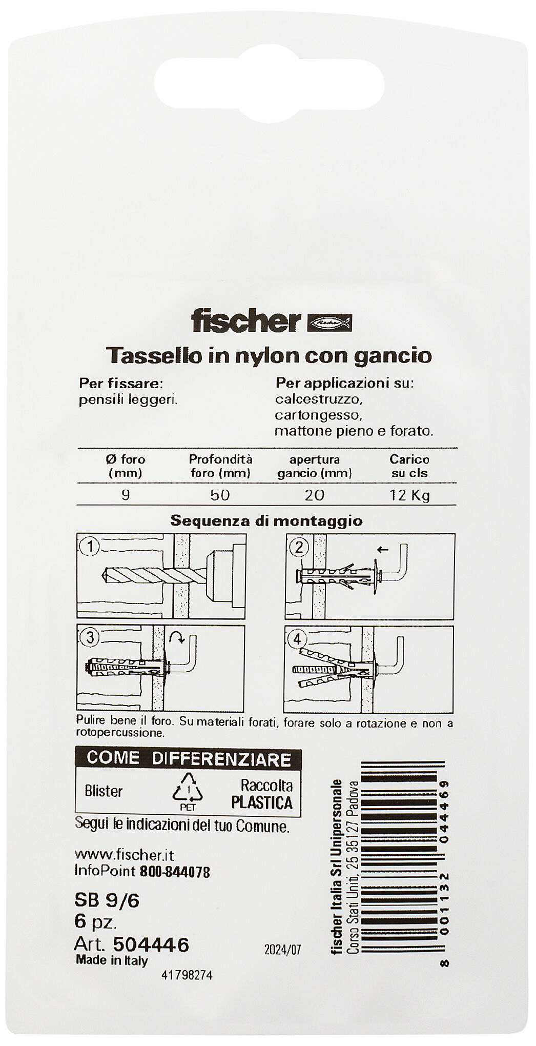 Confezione: "SB 9/6 K"