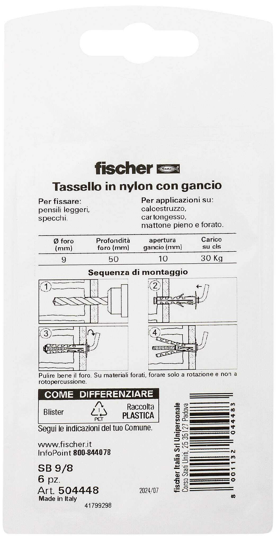 Confezione: "SB 9/8 K"