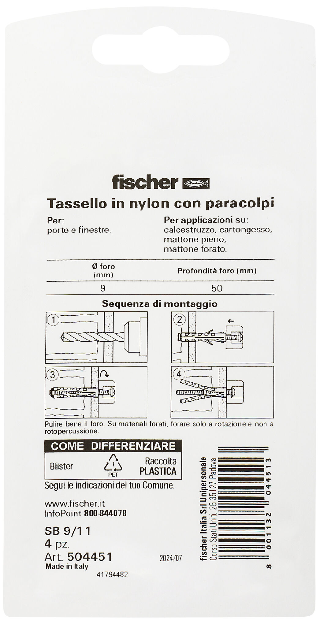 Confezione: "SB 9/11 K"