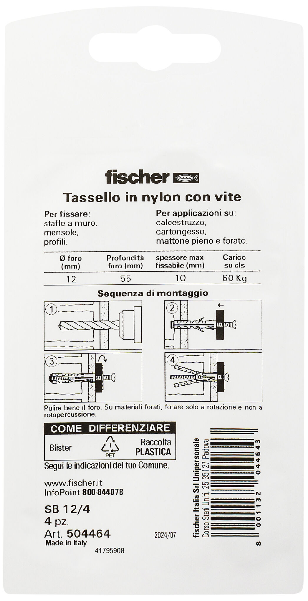 Confezione: "SB 12/4 K"