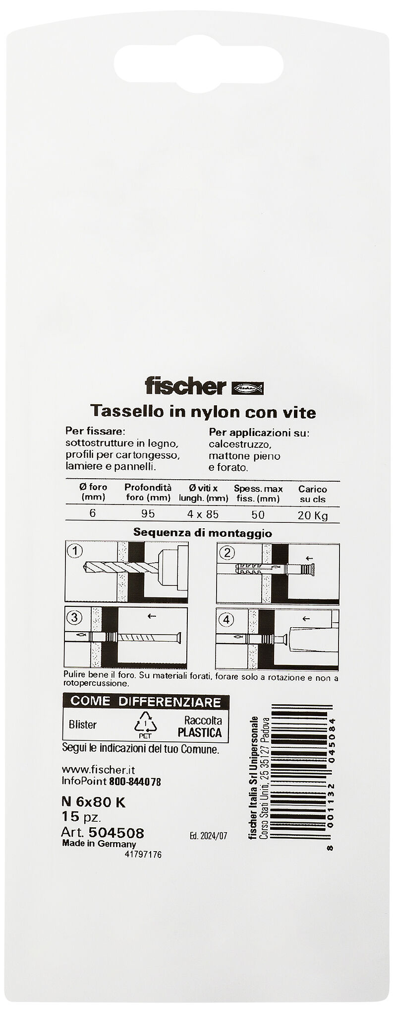 Confezione: "N 6x80 K"