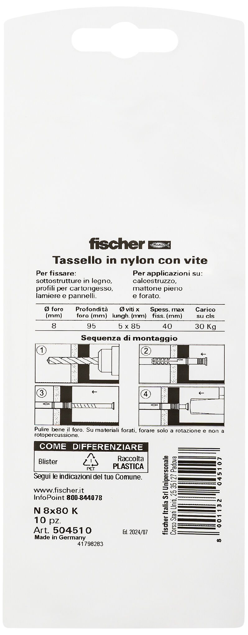 Confezione: "N 8x80 K"