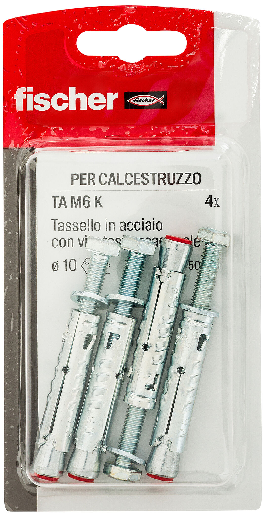 Confezione: "TA M6 S/10 K Ancorante metallico con vite T.E."