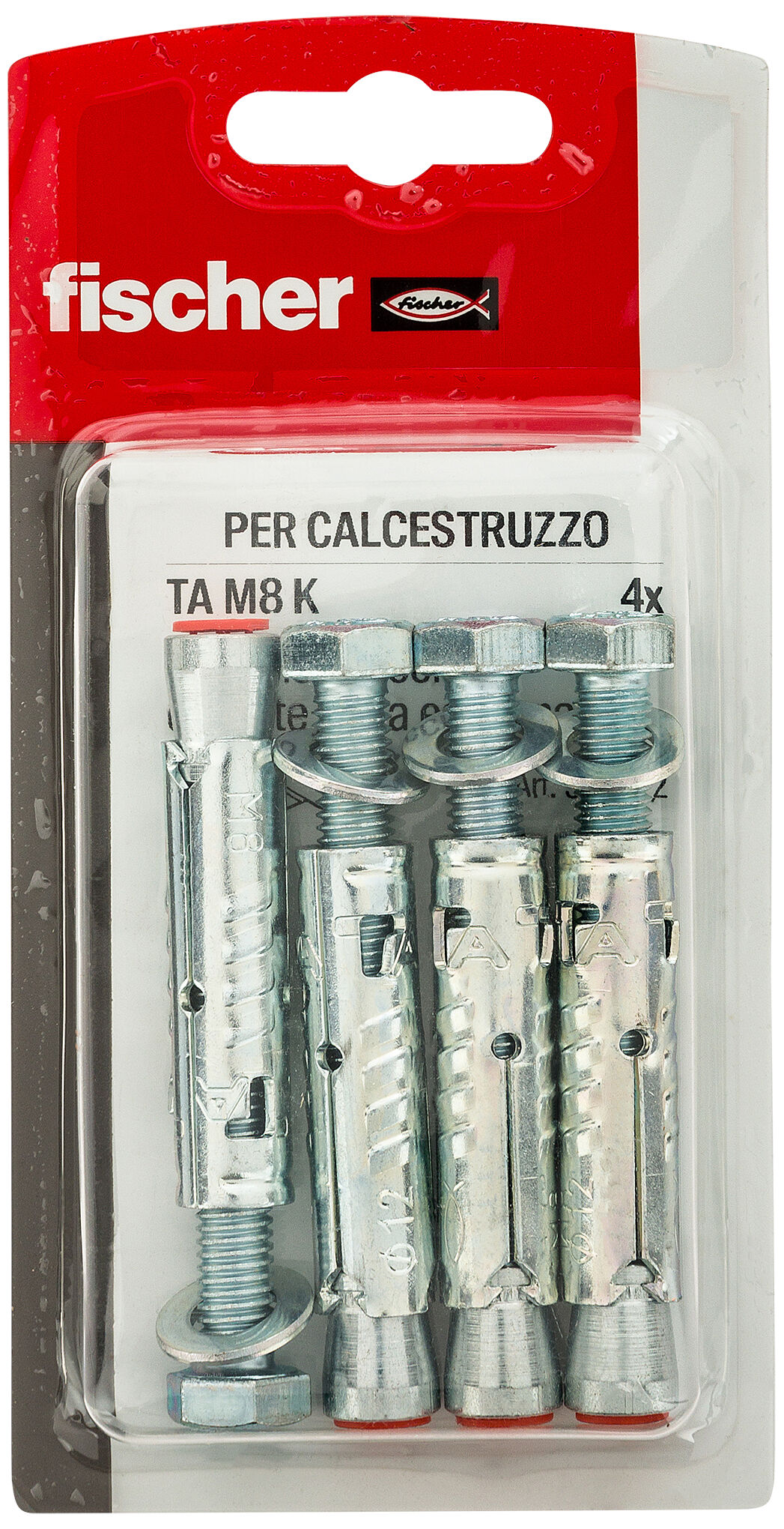 Confezione: "TA M8 S/10 K Ancorante metallico con vite T.E."