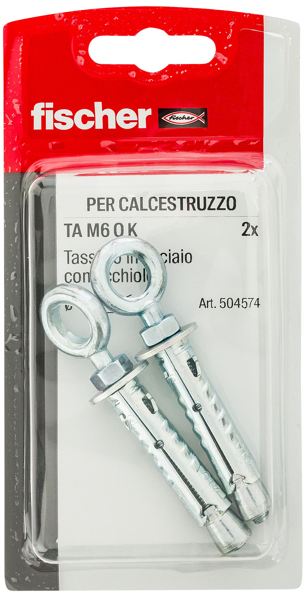 Confezione: "TA M6 O K Ancorante metallico con occhiolo"