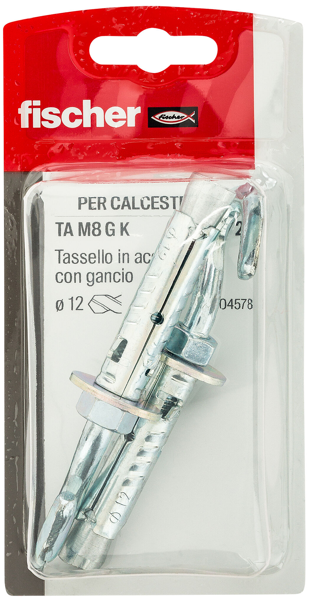 Confezione: "TA M8 G K Ancorante metallico con gancio"