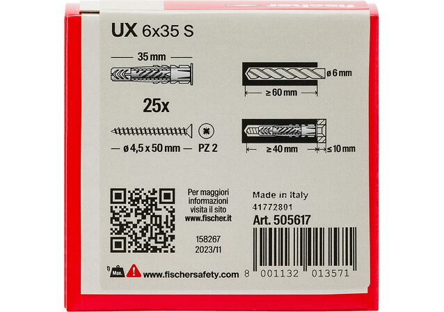 Confezione: "UX 6x35 S Y"