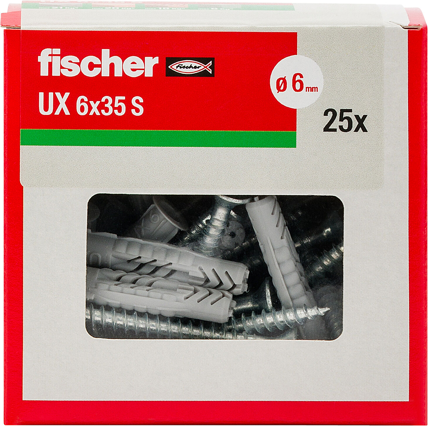 Confezione: "UX 6x35 S Y tassello con vite"