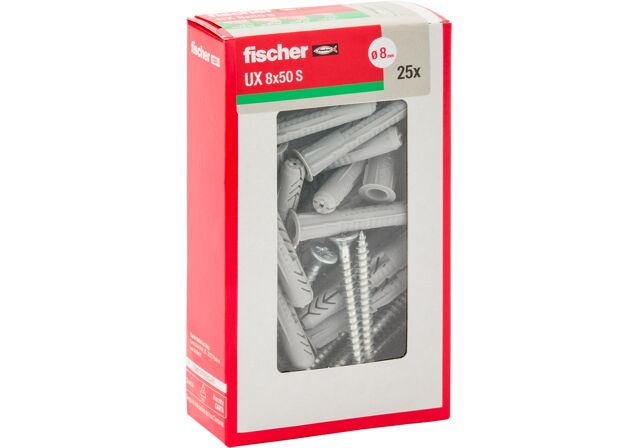 Confezione: "UX 8x50 S Y tassello con vite"