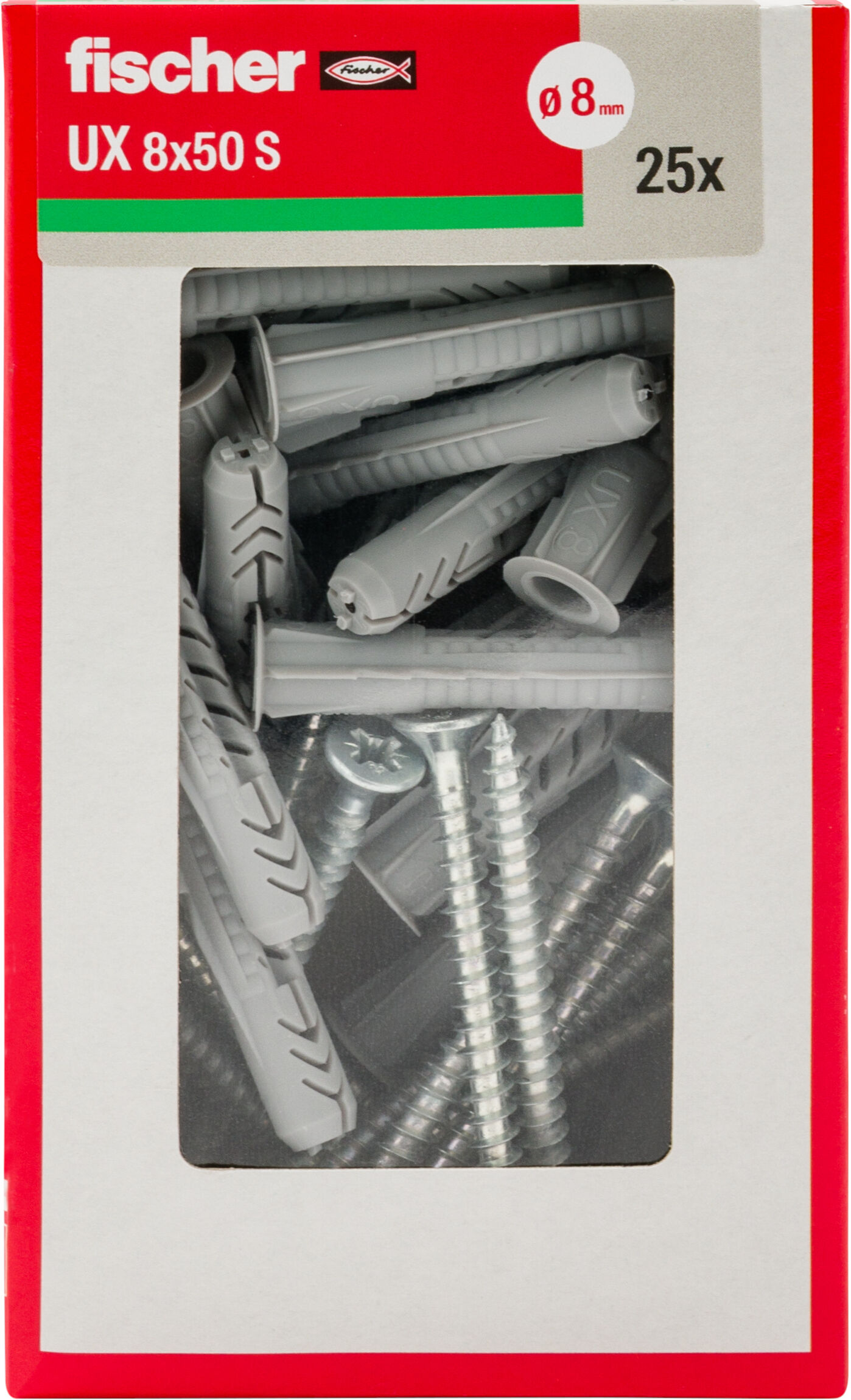 Confezione: "UX 8x50 S Y tassello con vite"