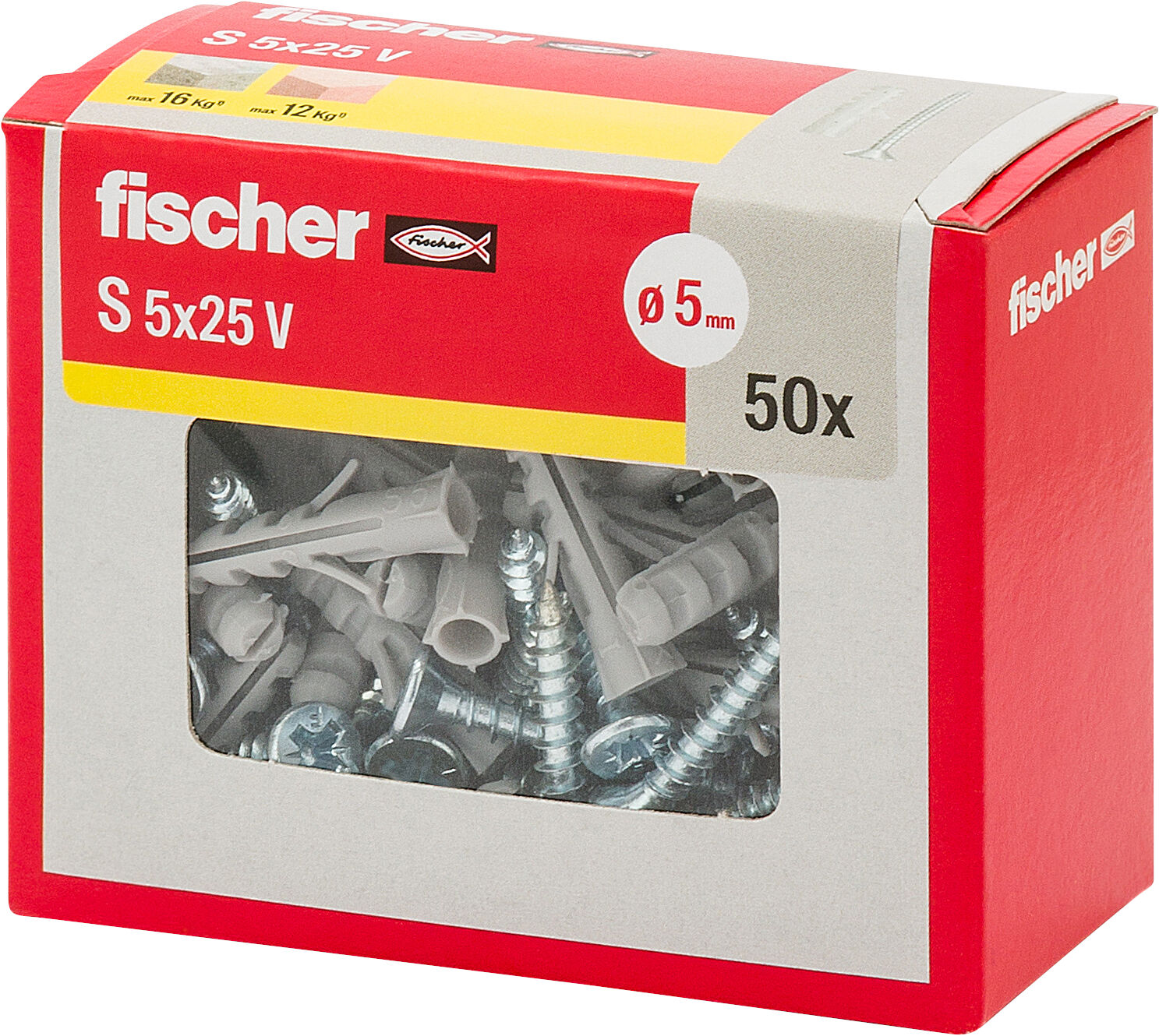 Confezione: "S 5x25 V tassello con vite"