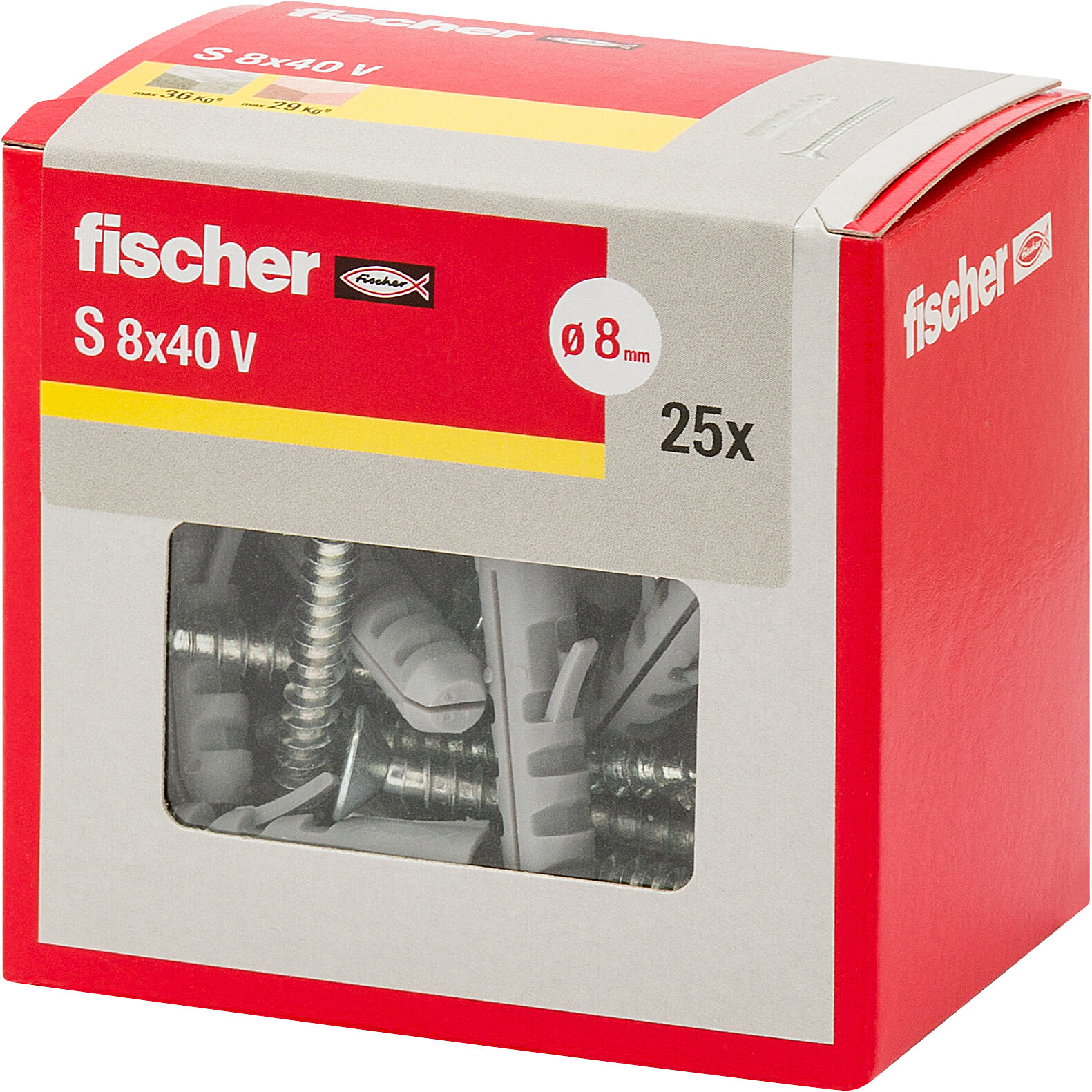 Confezione: "S 8x40 V Y tassello con vite"