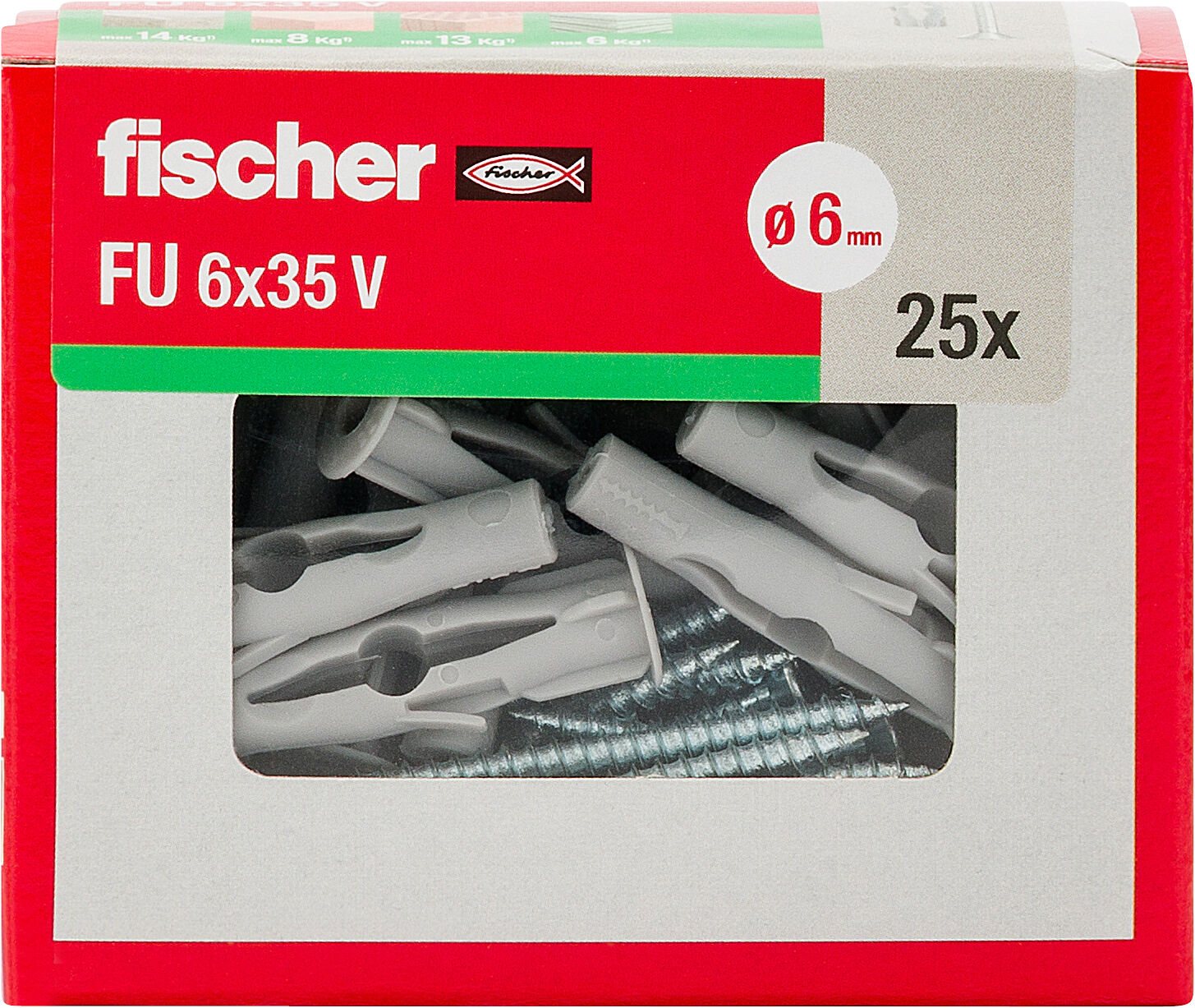 Confezione: "FU 6x35 V tassello con vite"