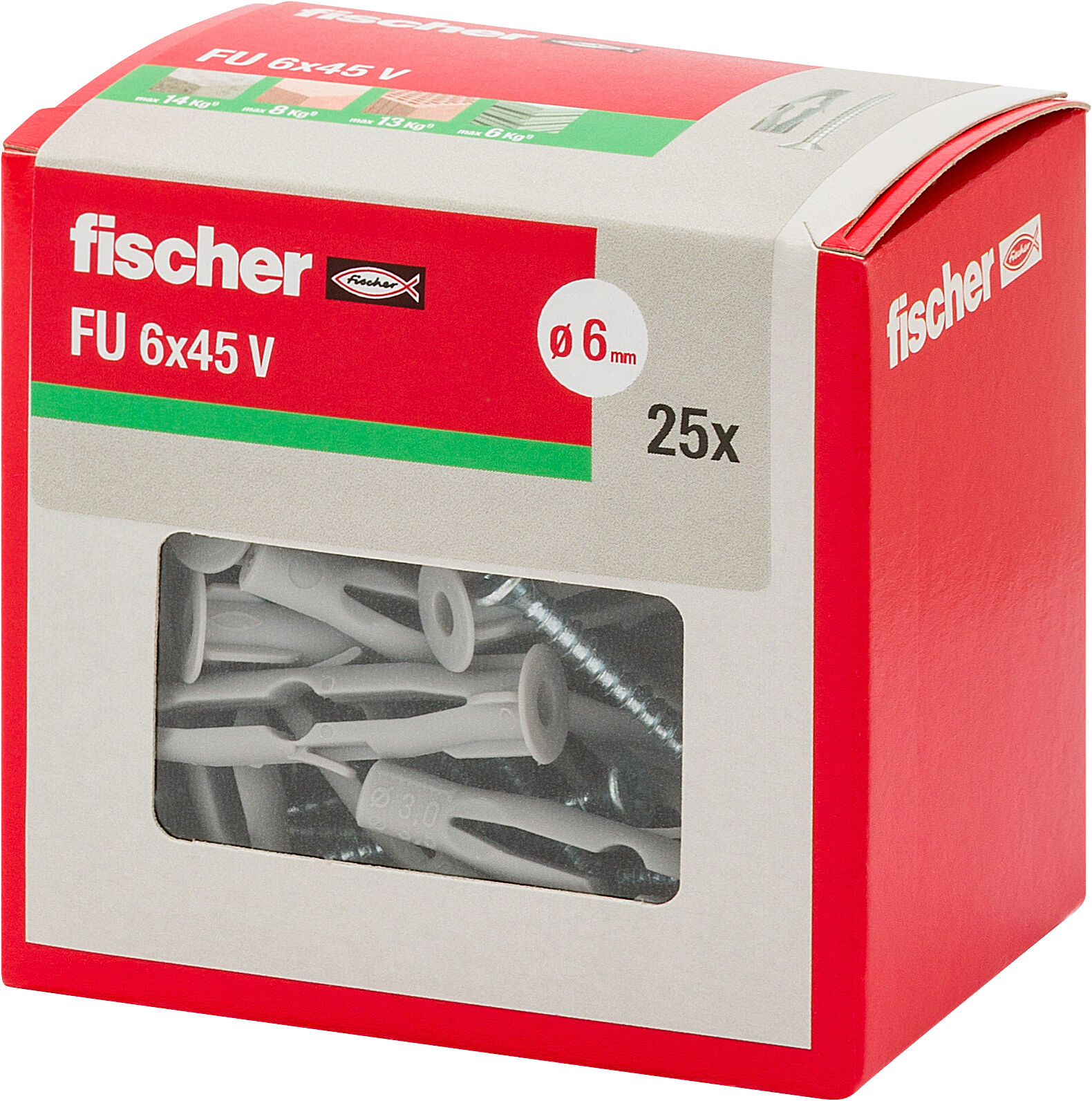 Confezione: "FU 6x45 V tassello con vite"