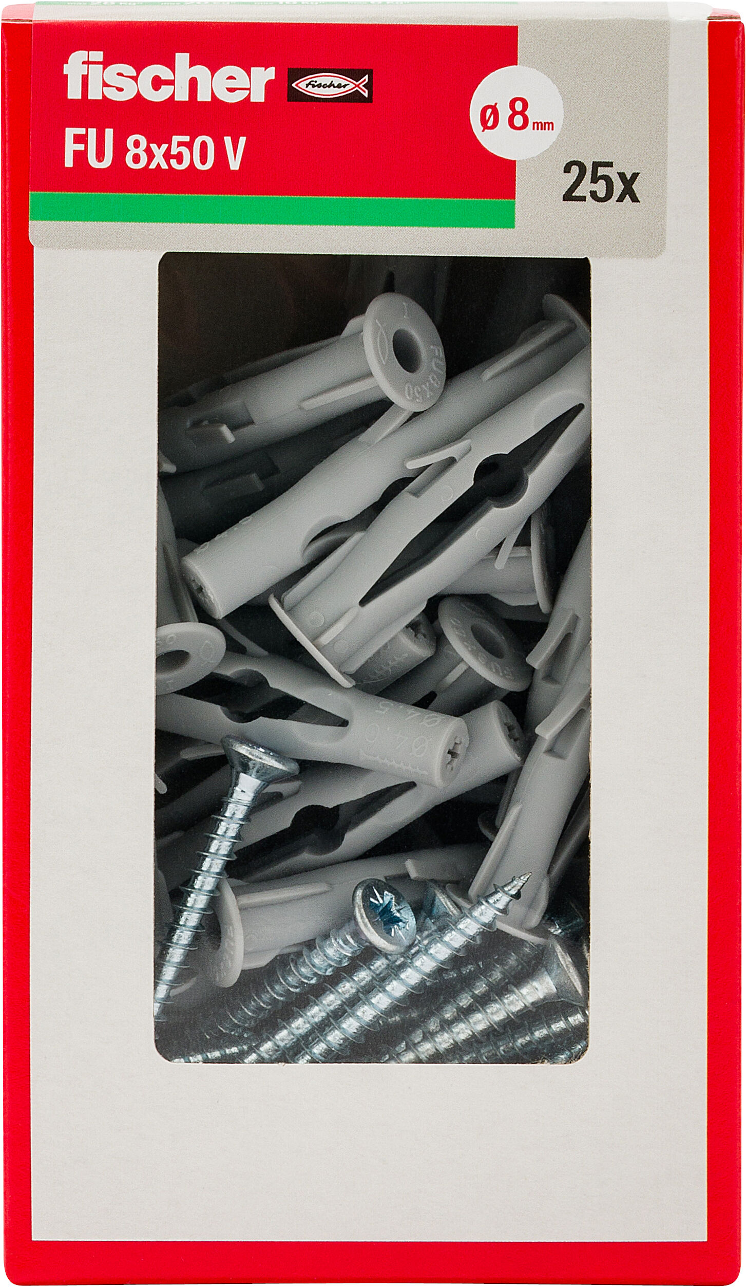 Confezione: "FU 8x50 V Y tassello con vite"