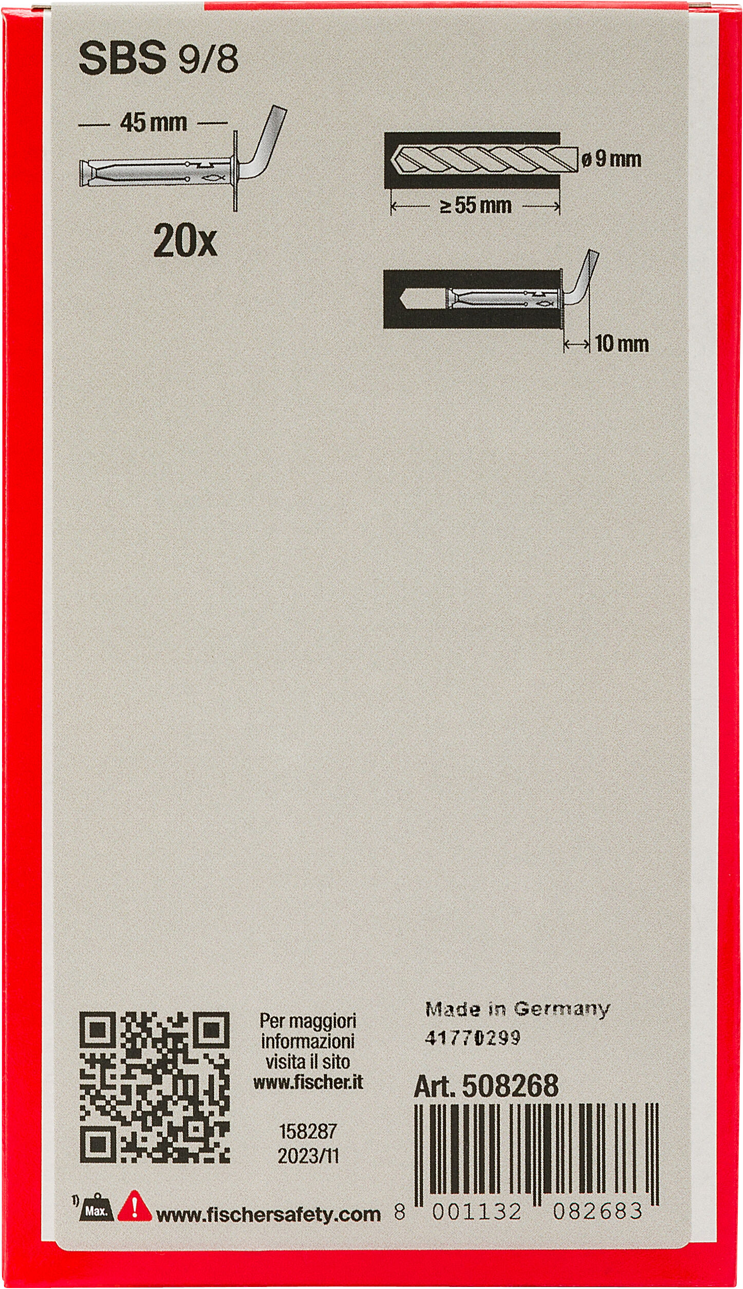 Confezione: "SBS 9/8 Y"