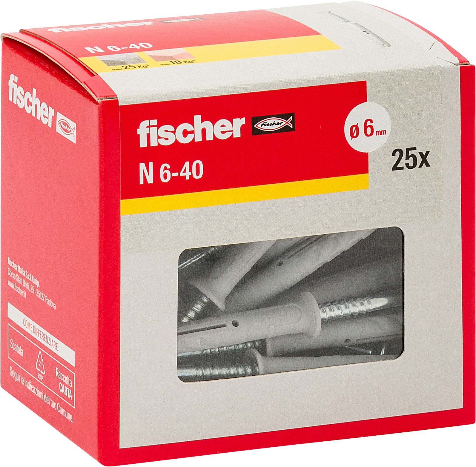 Confezione: "N 6x40 Y"