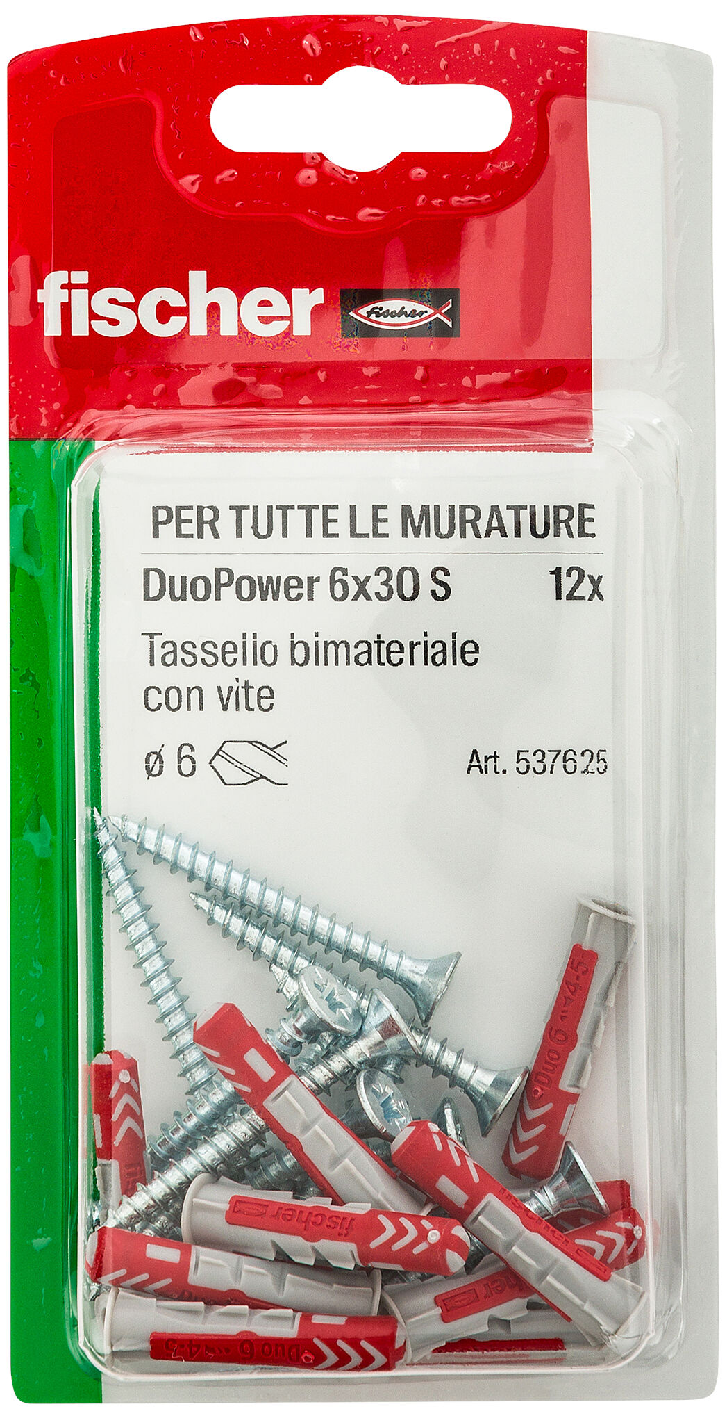 Confezione: "DuoPower 6 S tassello con vite in blister"