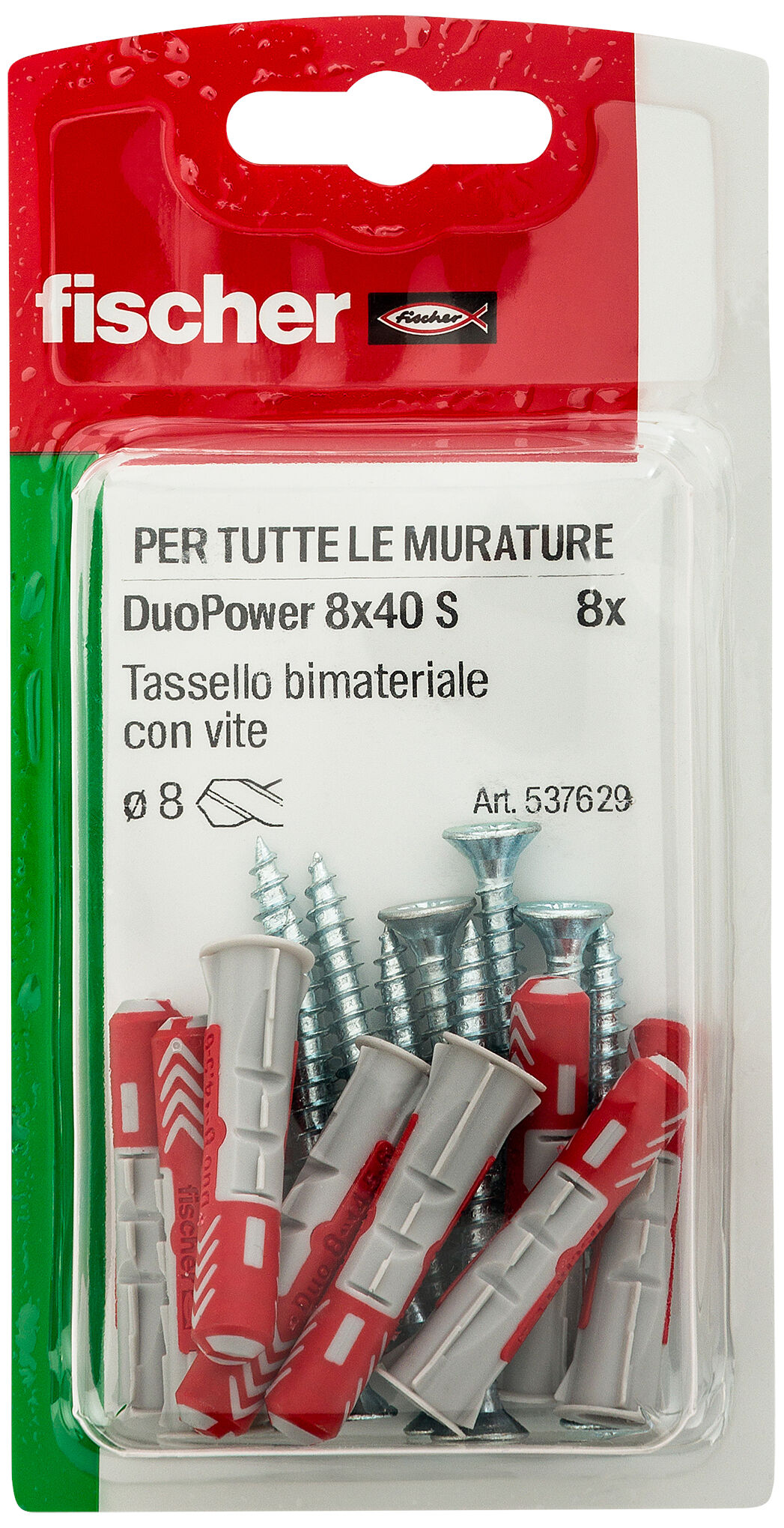 Confezione: "DuoPower 8 S tassello con vite in blister"