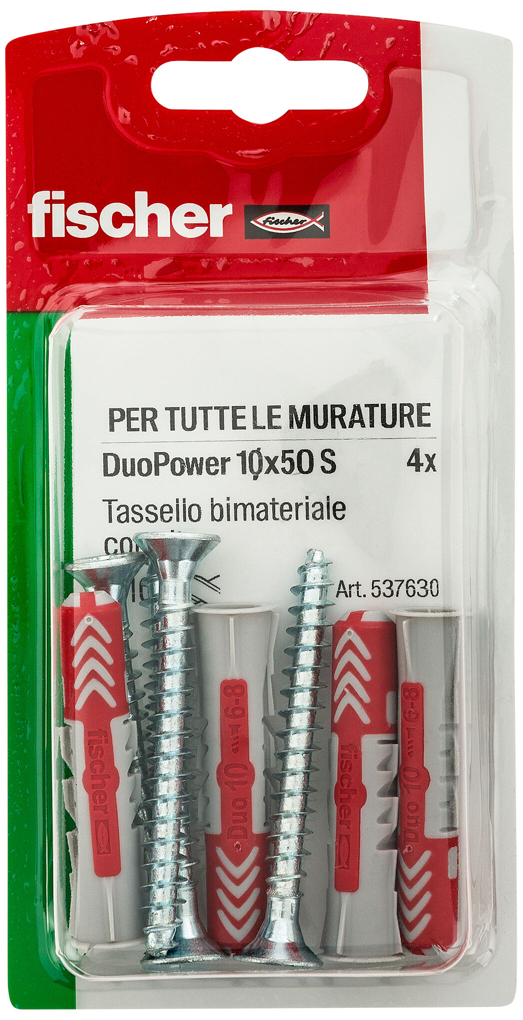 Confezione: "DuoPower 10 S tassello con vite in blister"