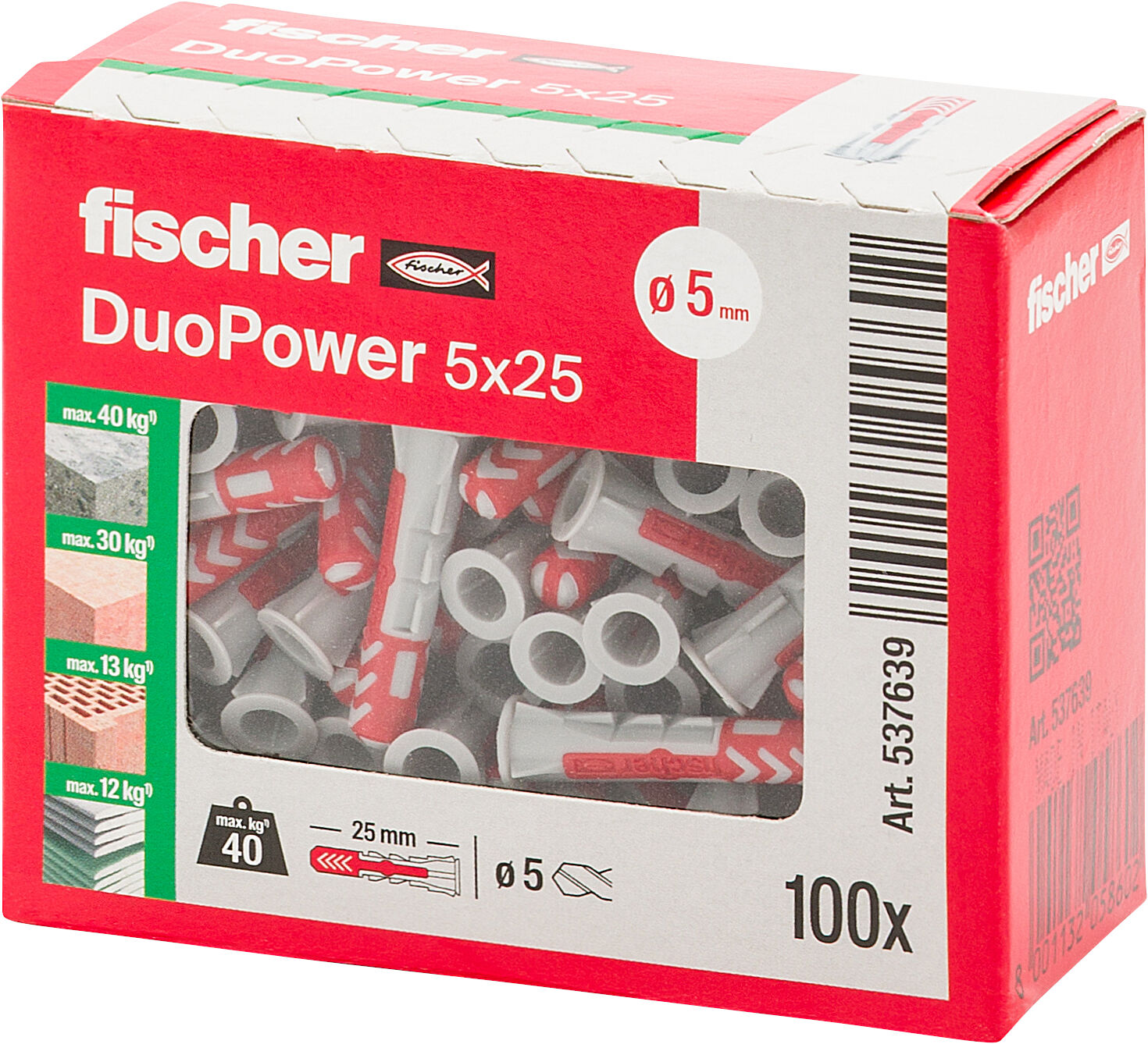 Confezione: "DuoPower 5x25 tassello"