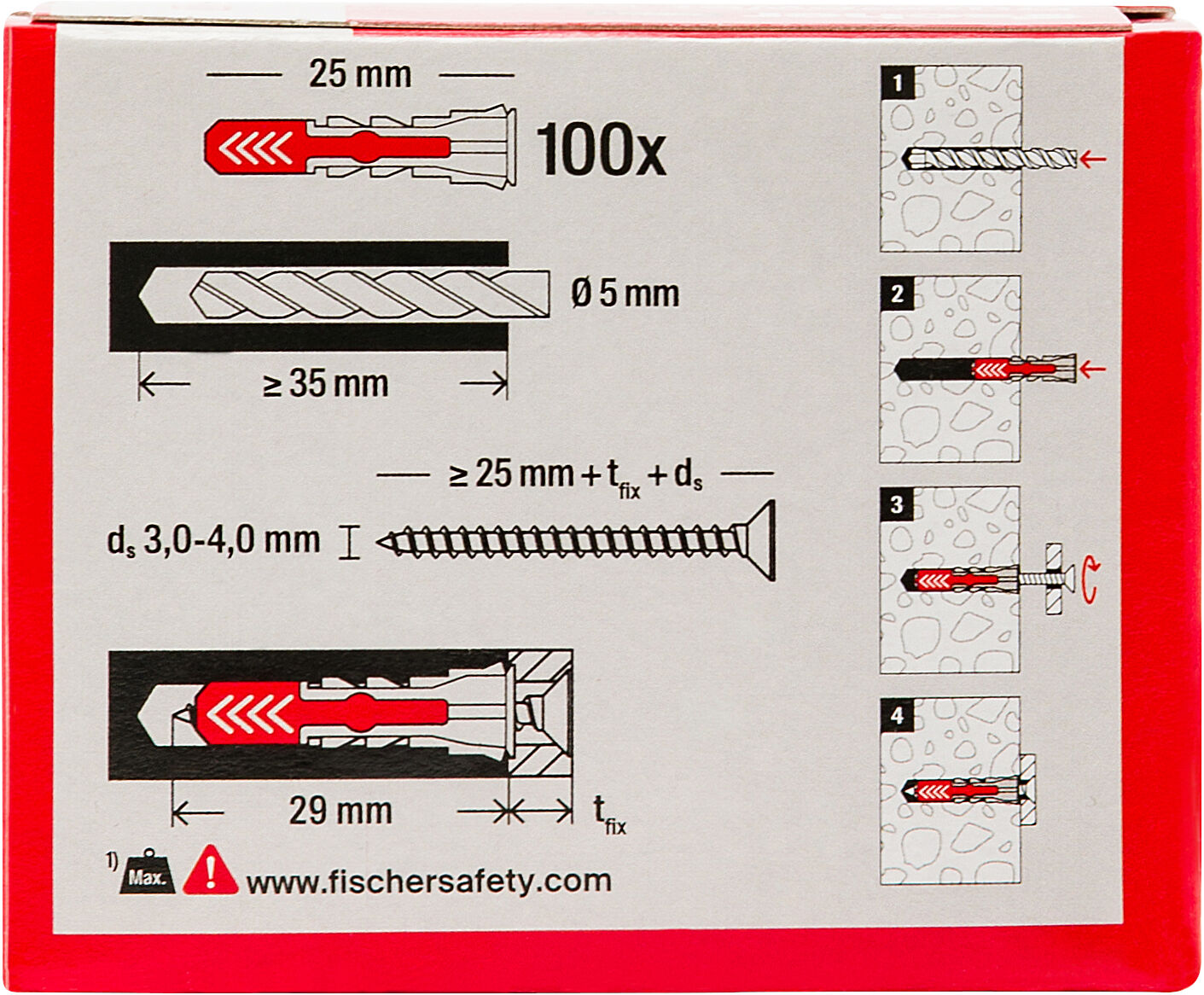 Confezione: "DuoPower 5x25 tassello"
