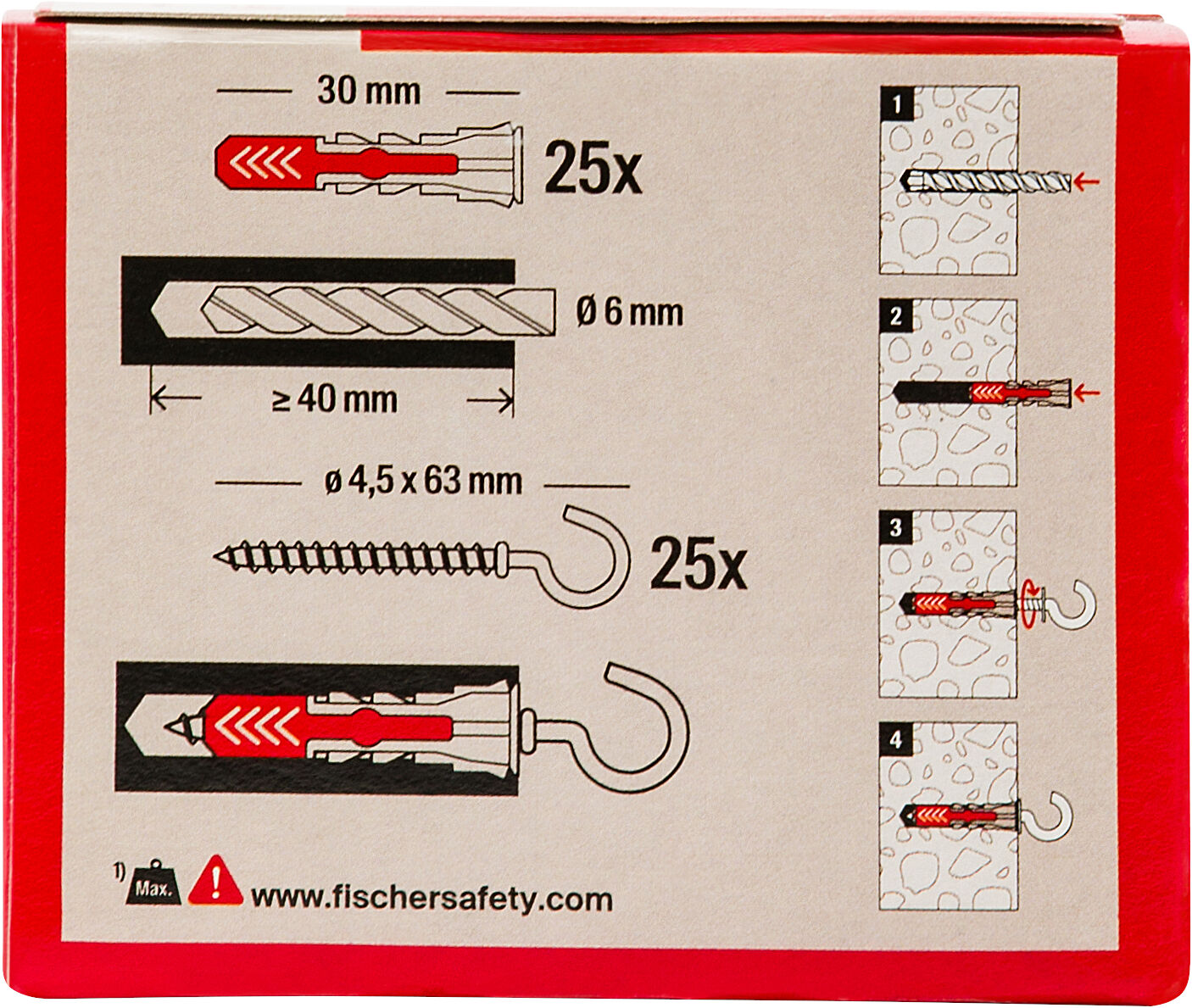 Confezione: "DuoPower 6/1 tassello con occhiolo aperto"