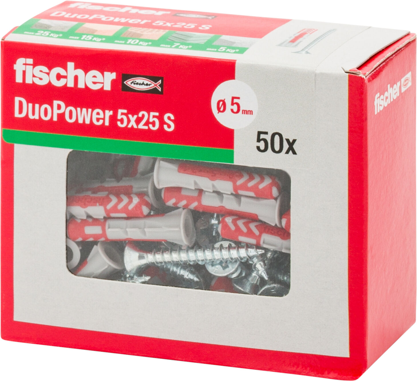 Confezione: "DuoPower 5x25 S Y tassello con vite"