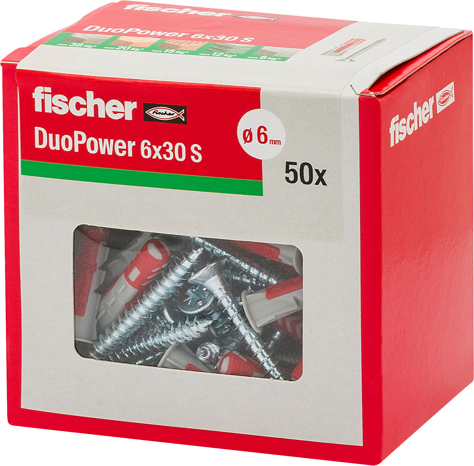 Confezione: "DuoPower 6x30 S Y tassello con vite"