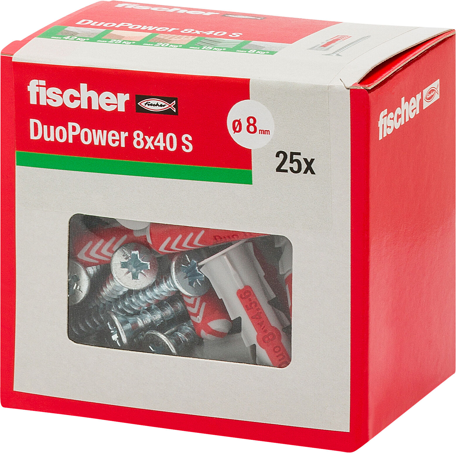 Confezione: "DuoPower 8x40 S Y tassello con vite"