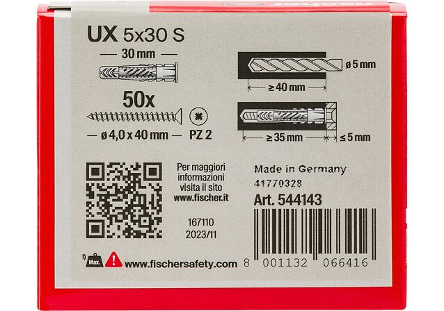 Confezione: "UX 5x30 S Y"