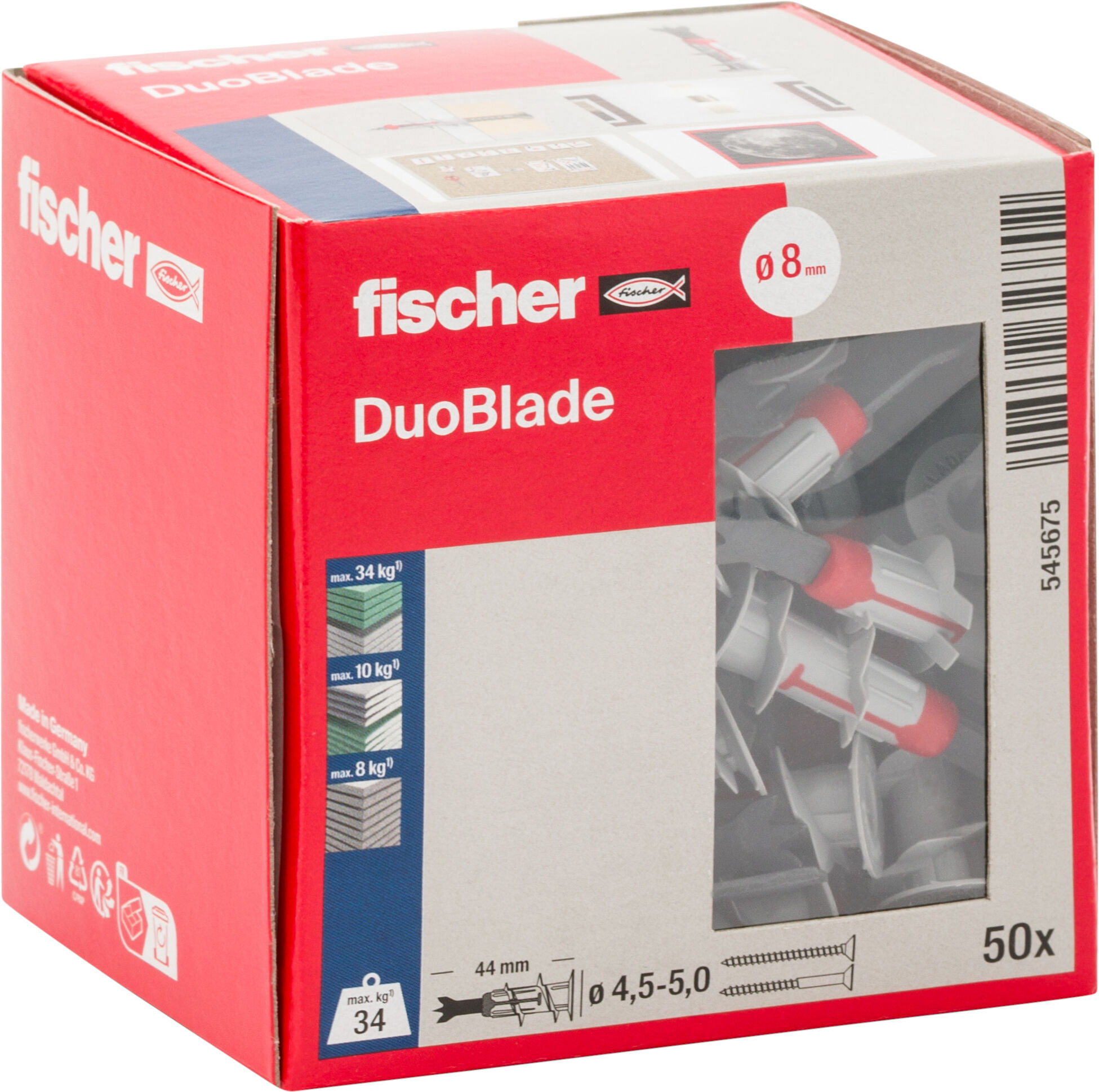 Packaging: "fischer Alçıpan sabitleme DuoBlade"