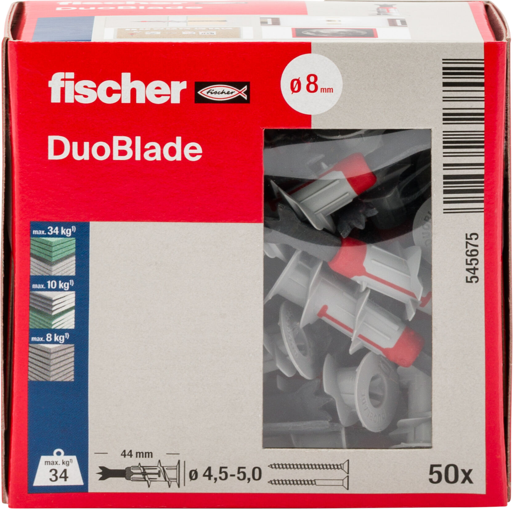 Packaging: "fischer Alçıpan sabitleme DuoBlade"