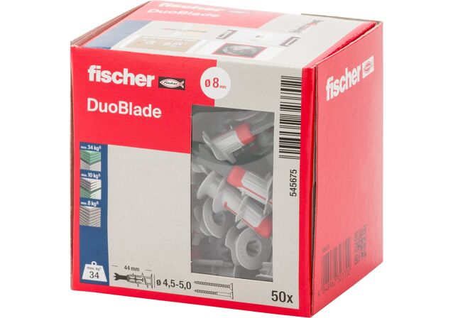 Συσκευασία: "fischer DuoBlade Αυτοδιάτρητο βύσμα γυψοσανίδας"