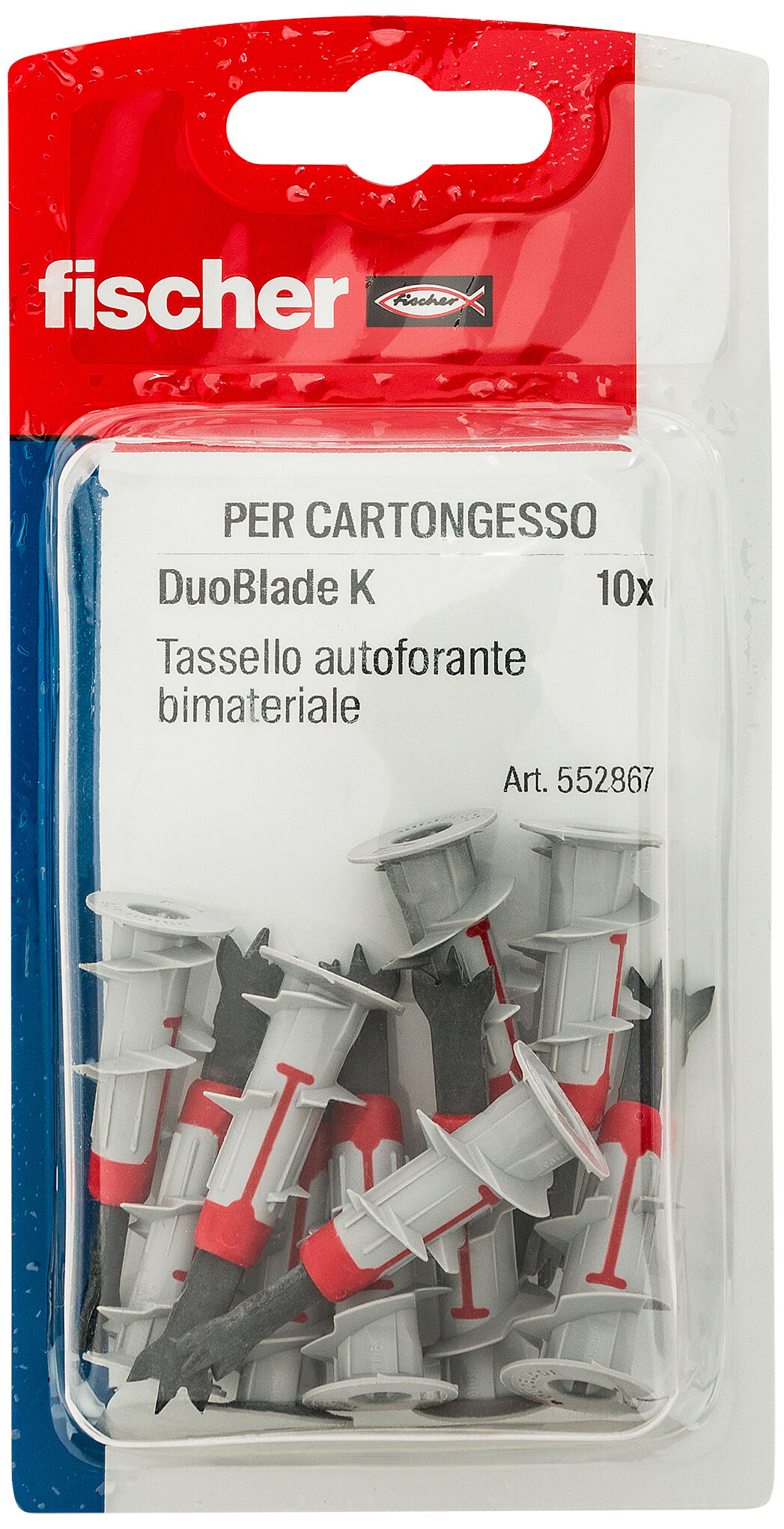 Confezione: "DuoBlade Tassello autoforante per cartongesso in blister"