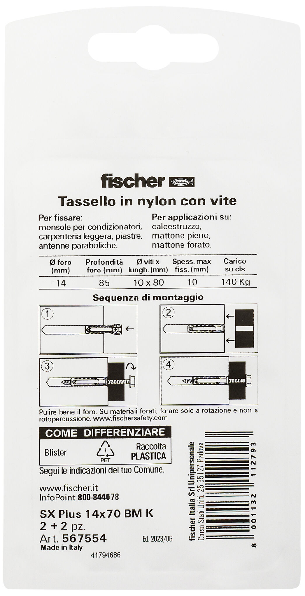 50 Viti E Tasselli Keple 10x80 Mm - Testa Torx, Per Calcestruzzo E Mattoni, Acciaio Zincato - Foto 6