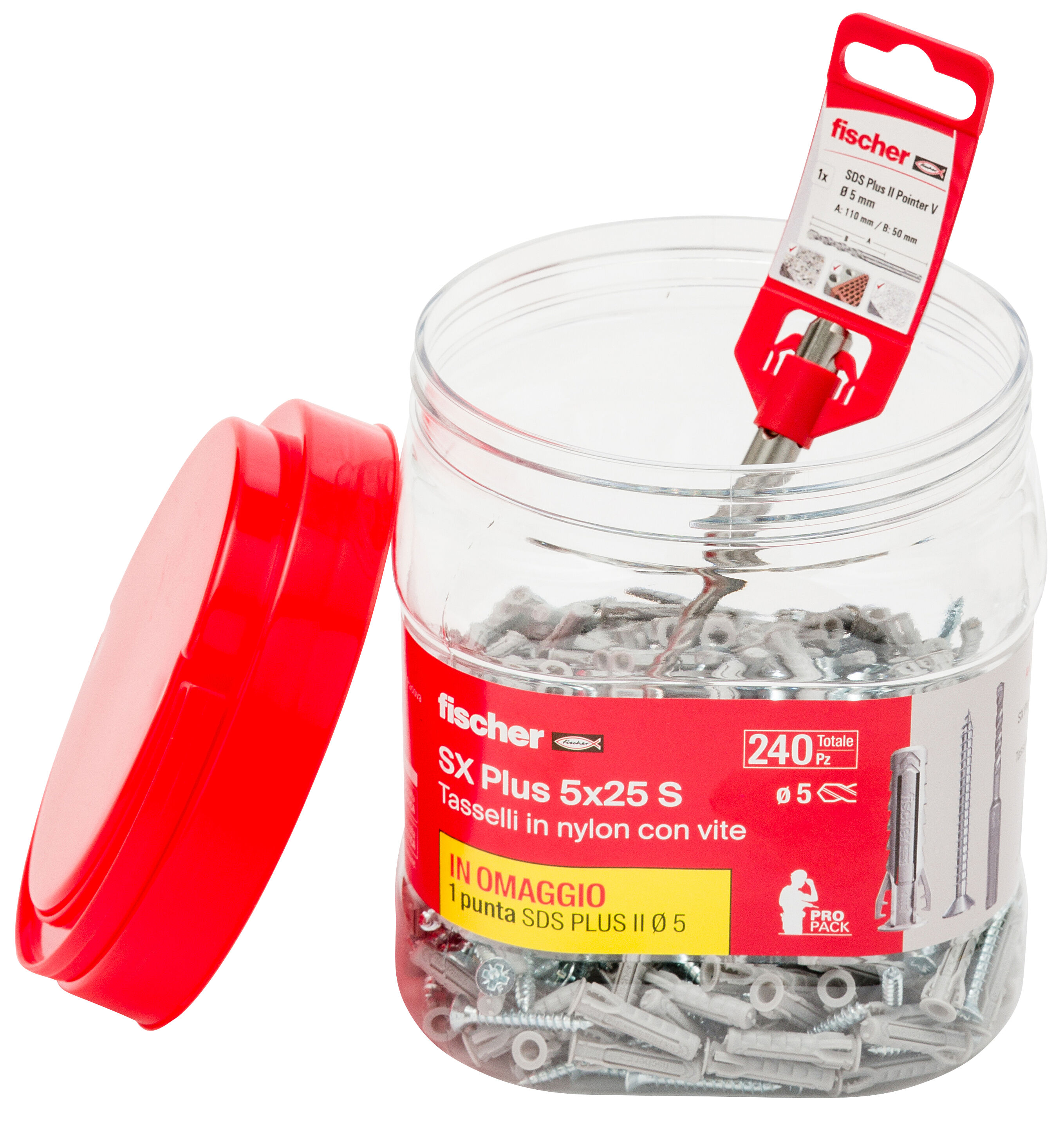 Confezione: "SX Plus 5x25 S con punta, ProPack da 240 pz"