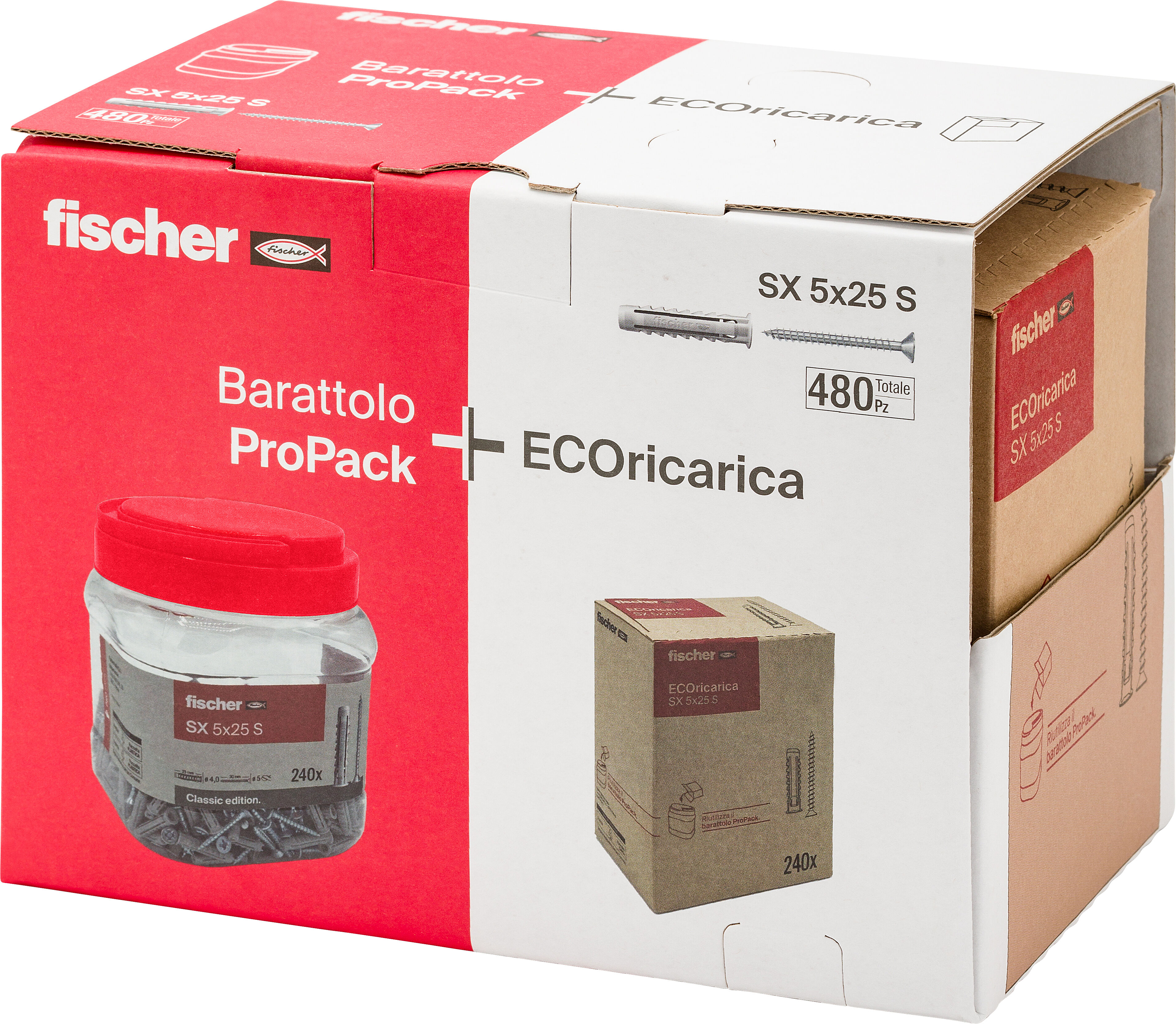 Confezione: "RefillPack SX 5x25 S 480pz"