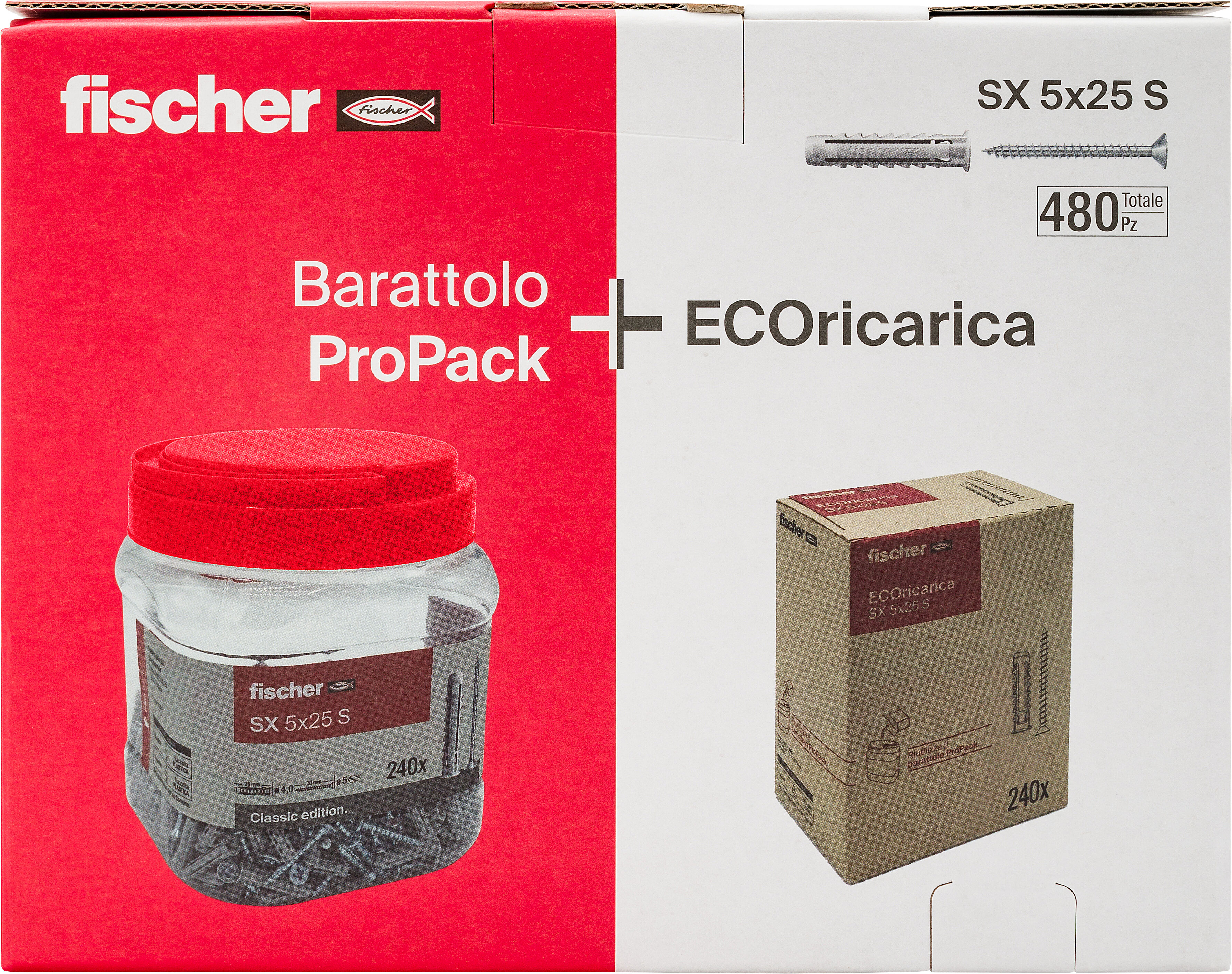 Confezione: "RefillPack SX 5x25 S 480pz"